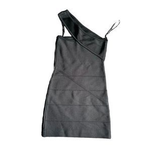 Super beautiful one shoulder Black￼ Bebe mini dress size small